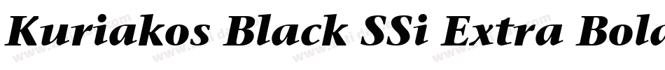 Kuriakos Black SSi Extra Bold Italic字体转换